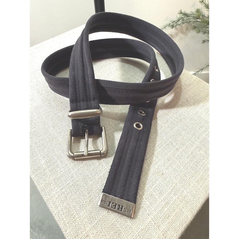 REI Mens gorpcore fabric belt midnight riveted fabric preppy adventure basics md